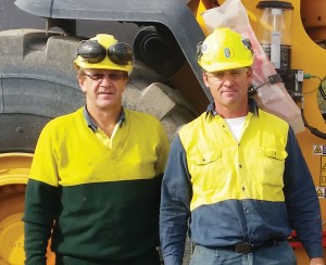Quarry Manager Processing Don Rigby (L) Quarry Site Manager Brian Calovic (R)